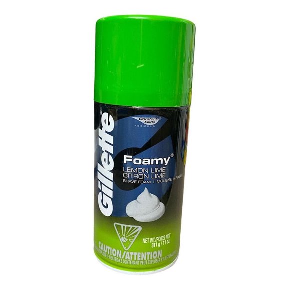 1 Gillette Comfort Glide Foamy Lemon Lime Shave Foam Shaving Cream Men’s - Picture 1 of 6